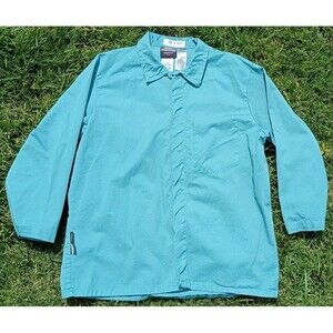 SteelGuard Essentials Snap Front Work Shirt 1XLR Teal Utility Workwear Gorpcore